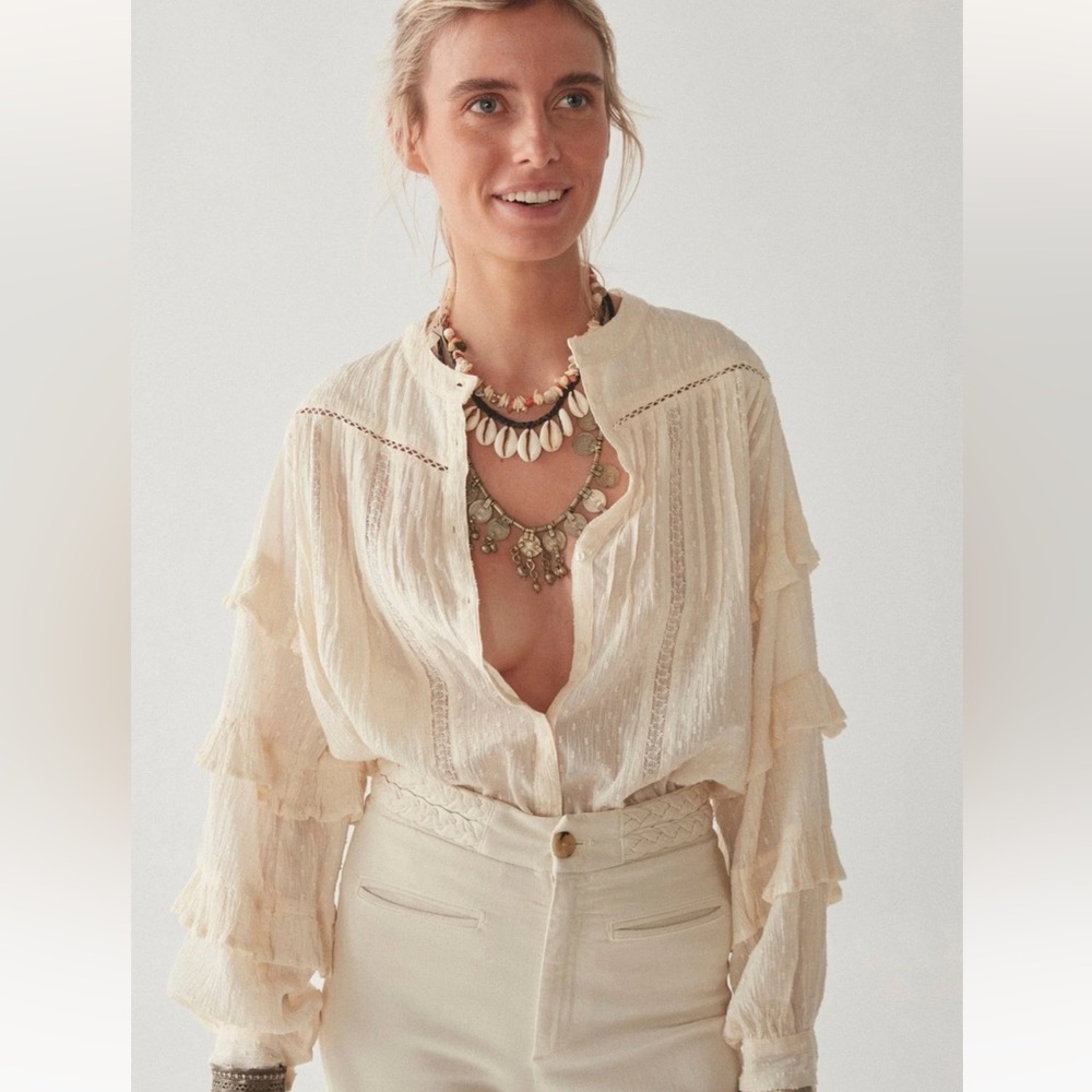 MAISON HOTEL Alberta Blouse Size XL - Picture 3 of 12